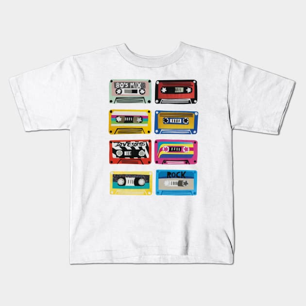 Mix tapes Kids T-Shirt by jenblove